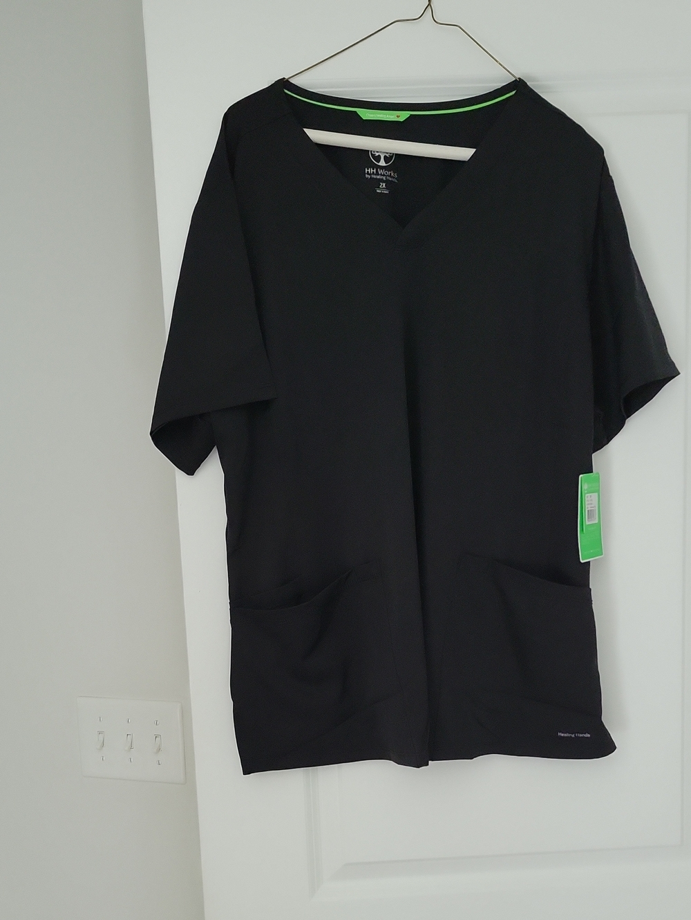 2 HH Works Monica Black Scrub Top. NWT